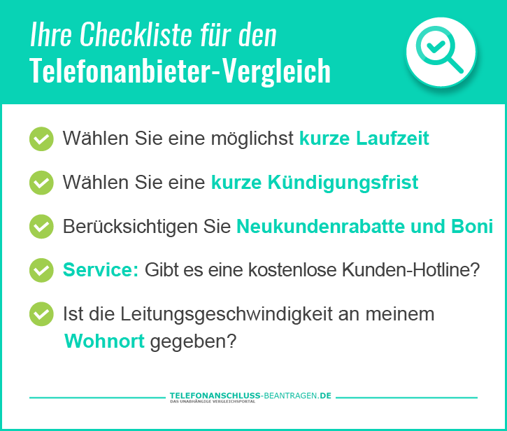 Telefonanschluss Vergleich
